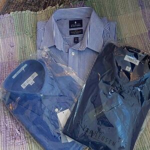Three men's button down shirts